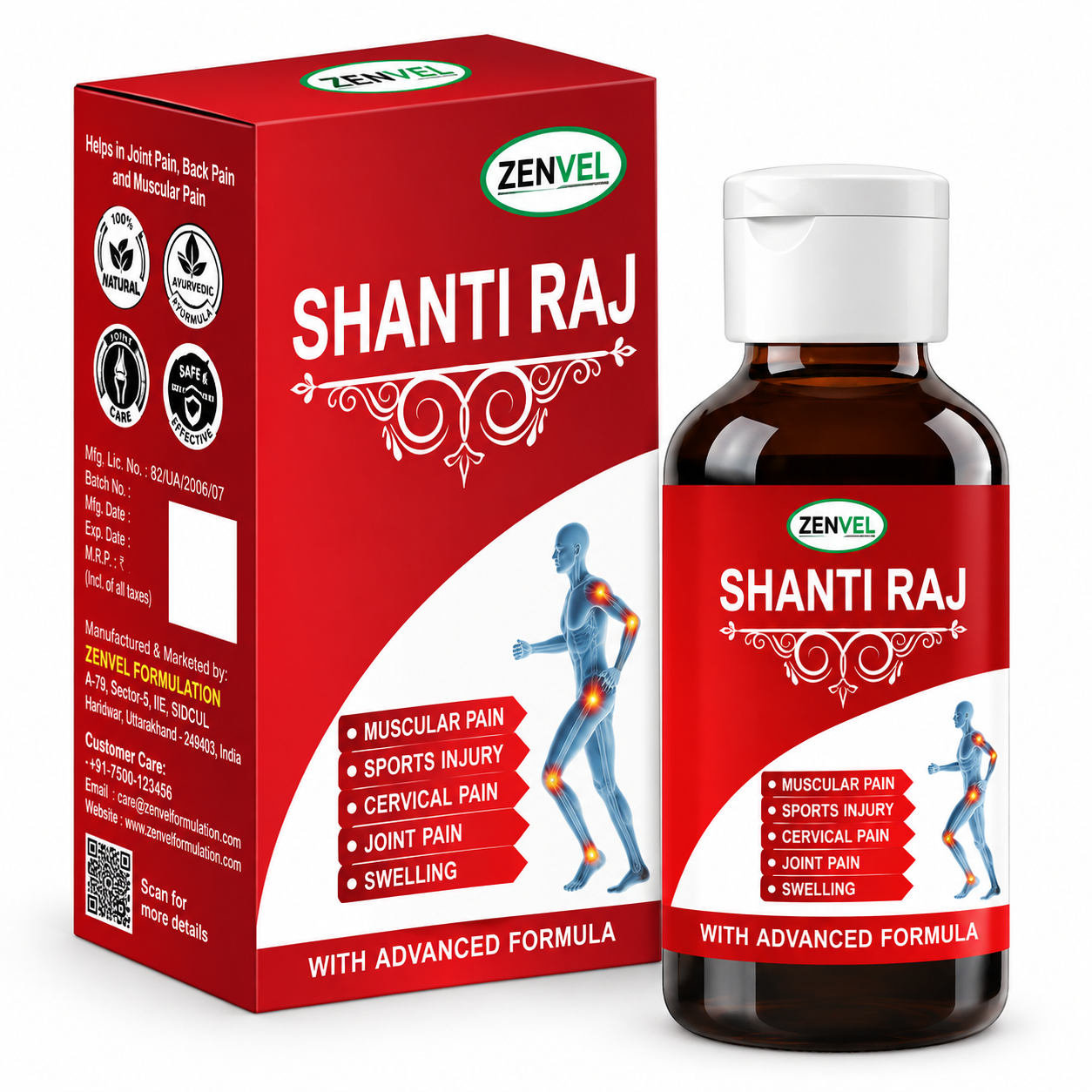 Shanti Raaj Ayurvedic herbal formulation by Zenvel Formulation